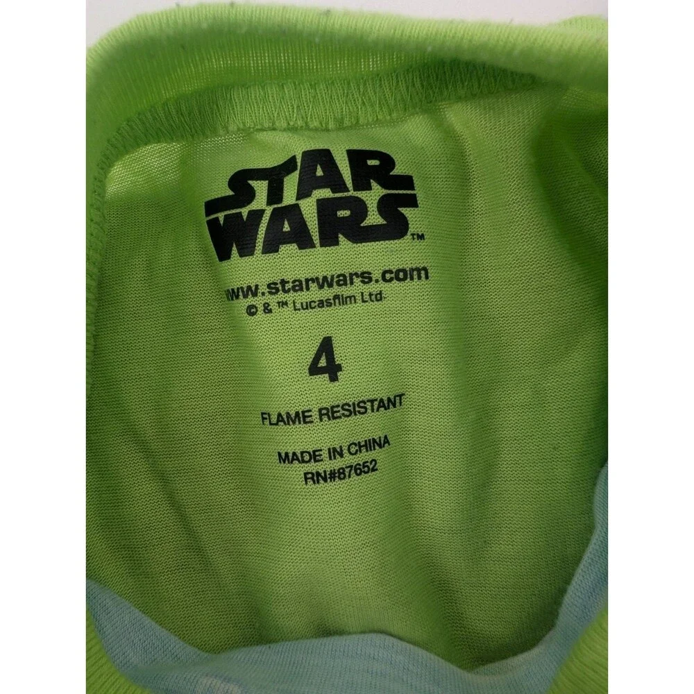 Yoda Mario Character Toddler Boy Pajama Lot Bundle 0f 2 Long Sleeves Sizes 4-5T
